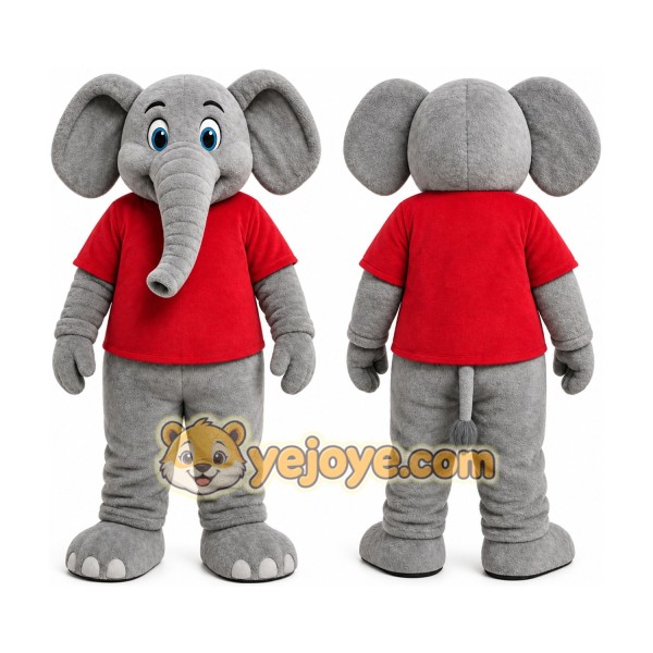 Gray Elephant Mascot Costume for Children's Events