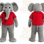 Gray Elephant Mascot Costume for Children's Events