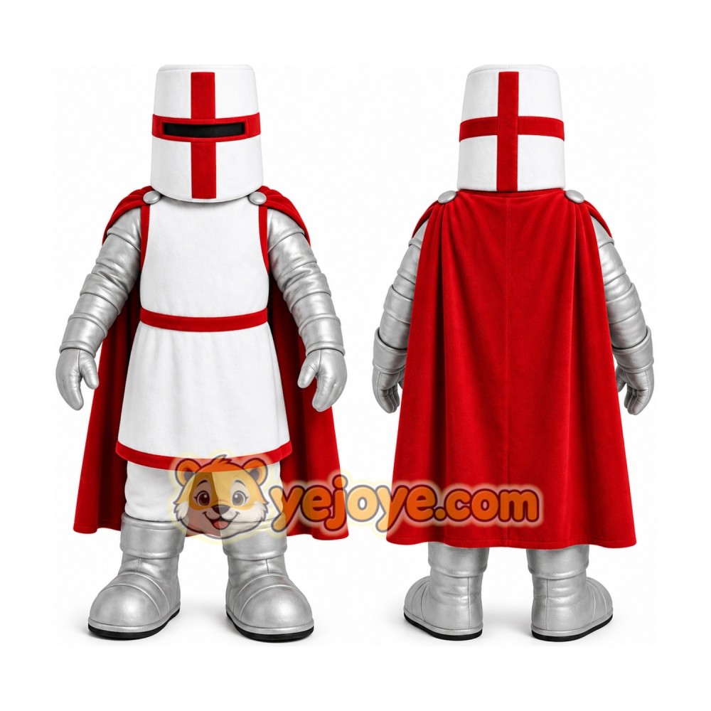White Medieval Knight Mascot Costume for Events and Promotions White Medieval Knight Mascot Costume for Events and Promotions