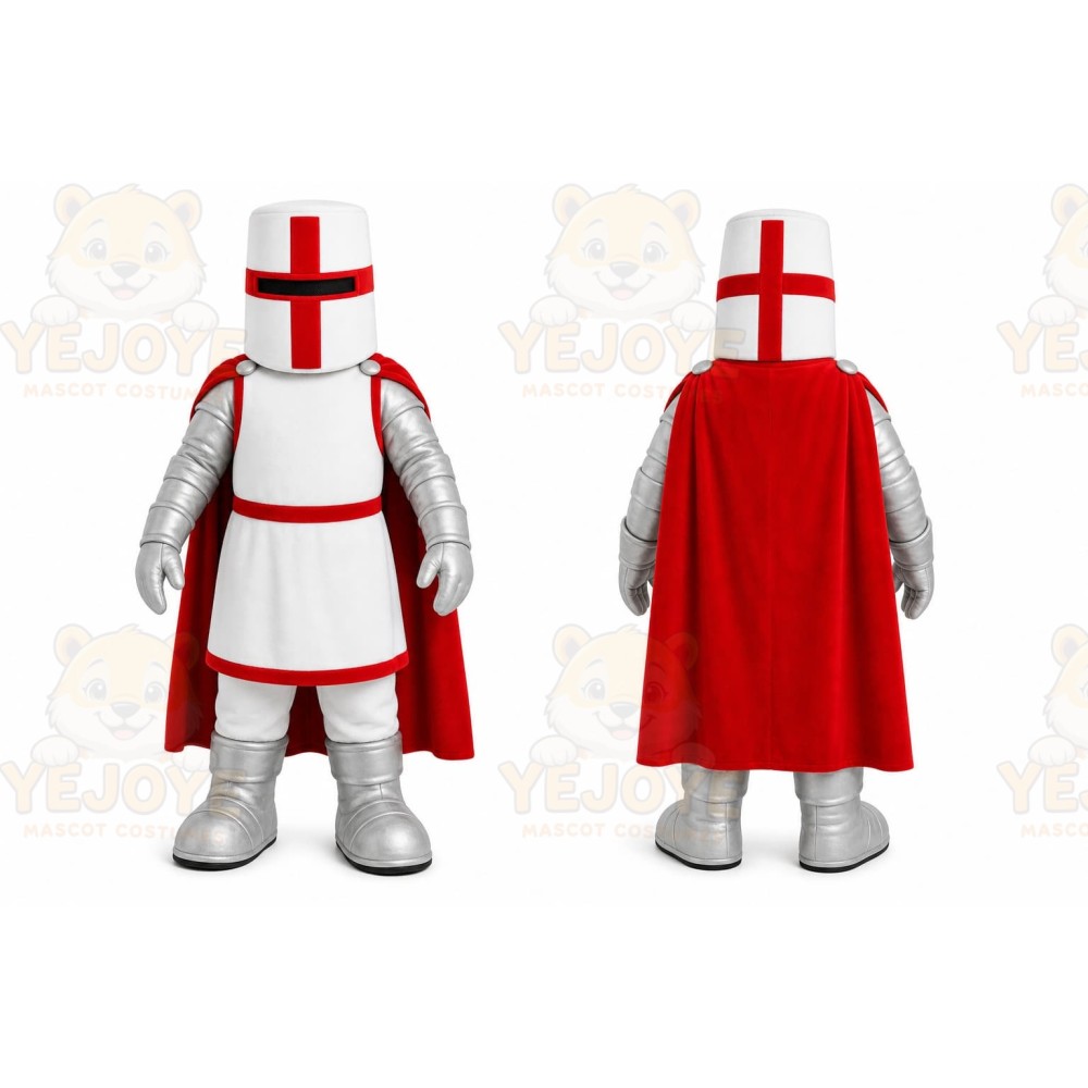 White Medieval Knight Mascot Costume for Events and Promotions