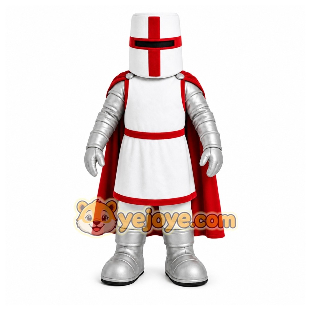 White Medieval Knight Mascot Costume for Events and Promotions White Medieval Knight Mascot Costume for Events and Promotions