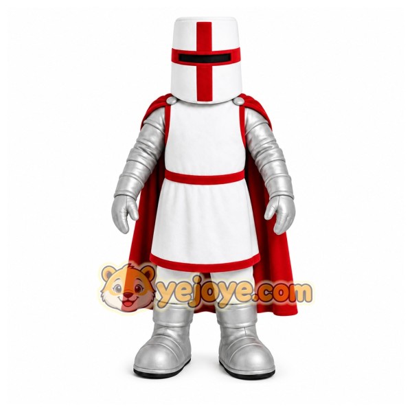 White Medieval Knight Mascot Costume for Events and Promotions