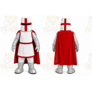 White Medieval Knight Mascot Costume for Events and Promotions