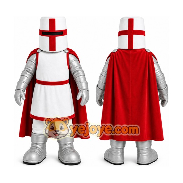 White Medieval Knight Mascot Costume for Events and Promotions