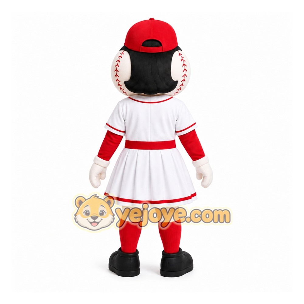 White Baseball Girl Mascot Costume for Sports Events White Baseball Girl Mascot Costume for Sports Events