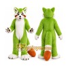 Green Fox Mascot Costume for Children's Events Green Fox Mascot Costume for Children's Events