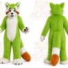 Green Fox Mascot Costume for Children's Events