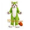 Green Fox Mascot Costume for Children's Events Green Fox Mascot Costume for Children's Events