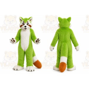 Green Fox Mascot Costume for Children's Events