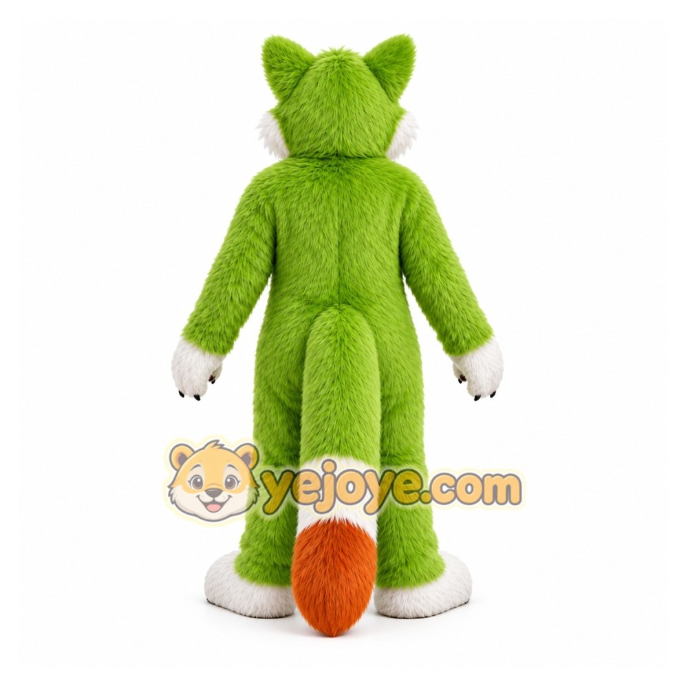 Green Fox Mascot Costume for Children's Events Green Fox Mascot Costume for Children's Events