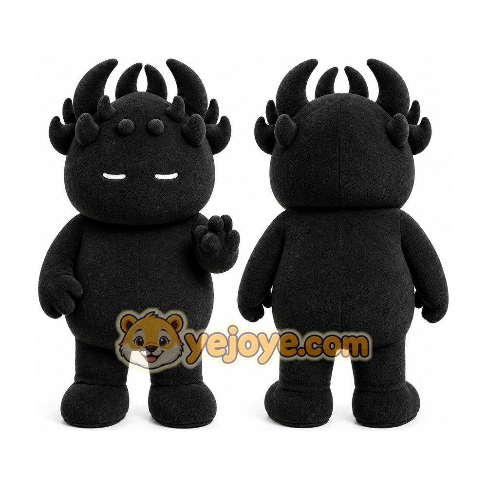 Black Monster Mascot Costume for Events and Promotions Black Monster Mascot Costume for Events and Promotions