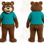 Brown Bear Mascot Costume for Children's Events
