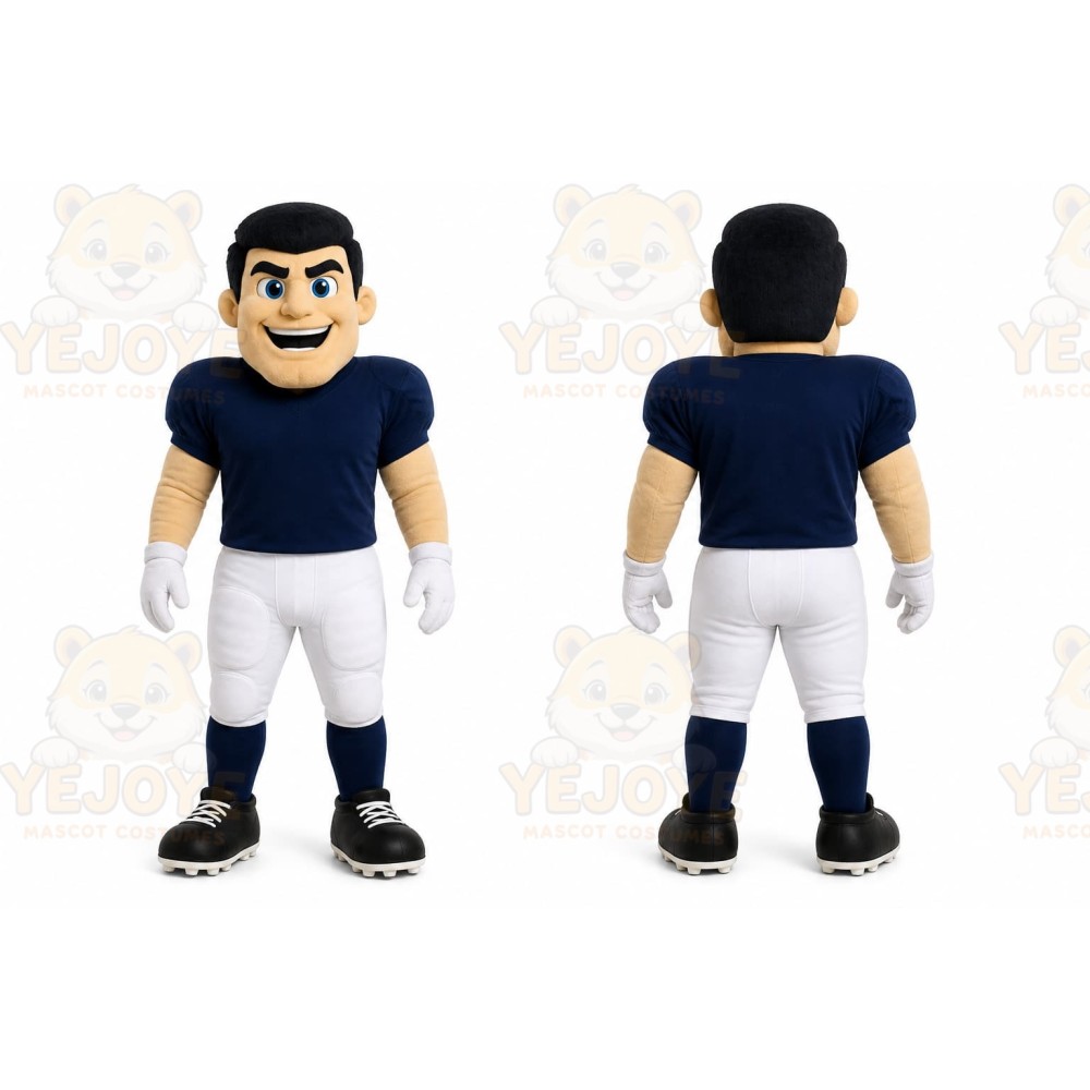Blue Human Athlete Mascot Costume for Sports Events