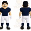 Blue Human Athlete Mascot Costume for Sports Events