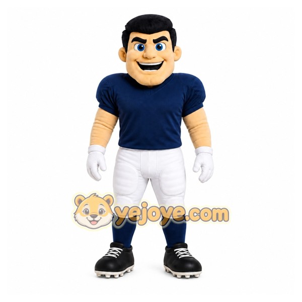 Blue Human Athlete Mascot Costume for Sports Events