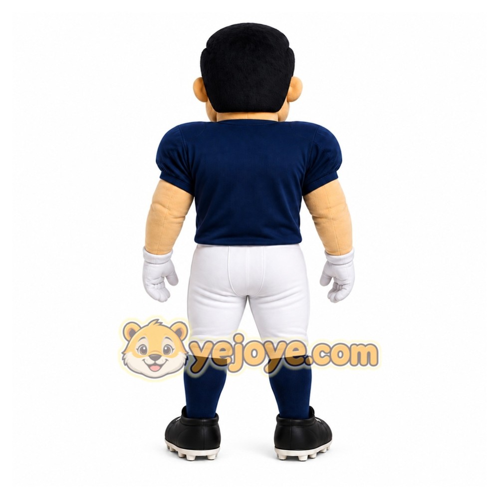 Blue Human Athlete Mascot Costume for Sports Events Blue Human Athlete Mascot Costume for Sports Events