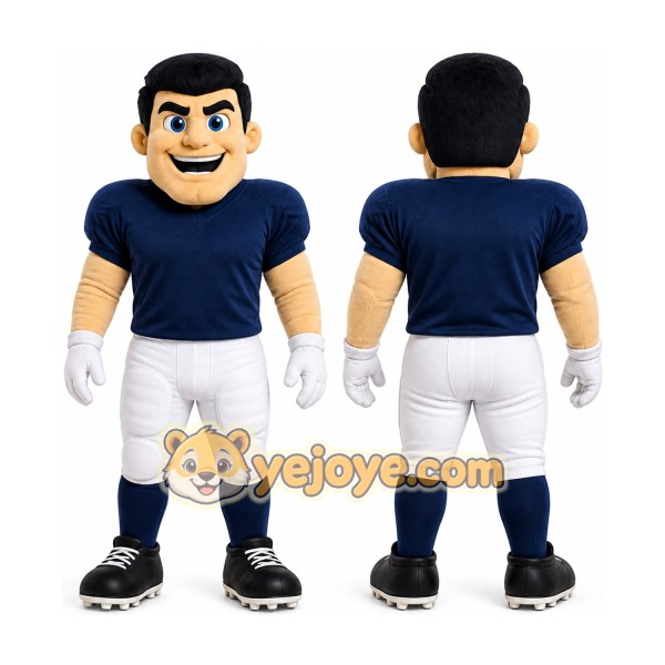 Blue Human Athlete Mascot Costume for Sports Events