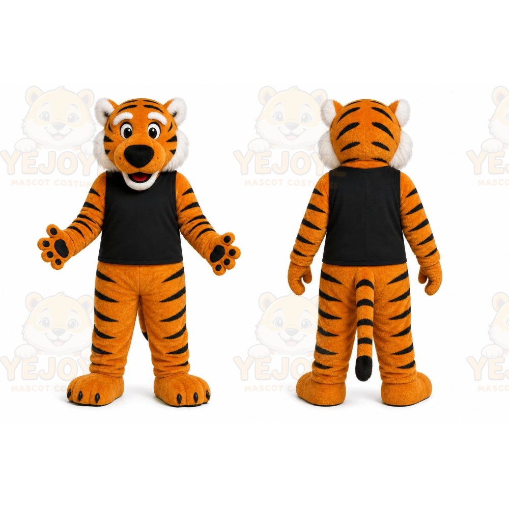 Orange Tiger Mascot Costume for School Events