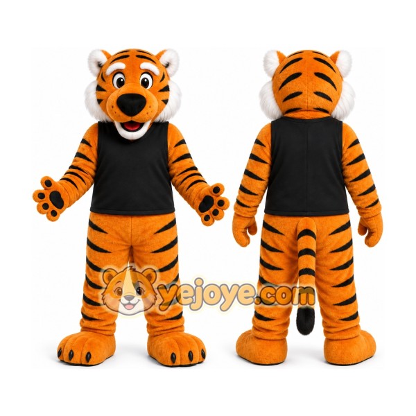 Orange Tiger Mascot Costume for School Events