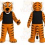 Orange Tiger Mascot Costume for School Events