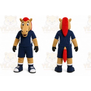 Brown Horse Mascot Costume for Sports Events