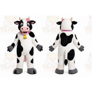 White Cow Mascot Costume for Restaurant Promotions