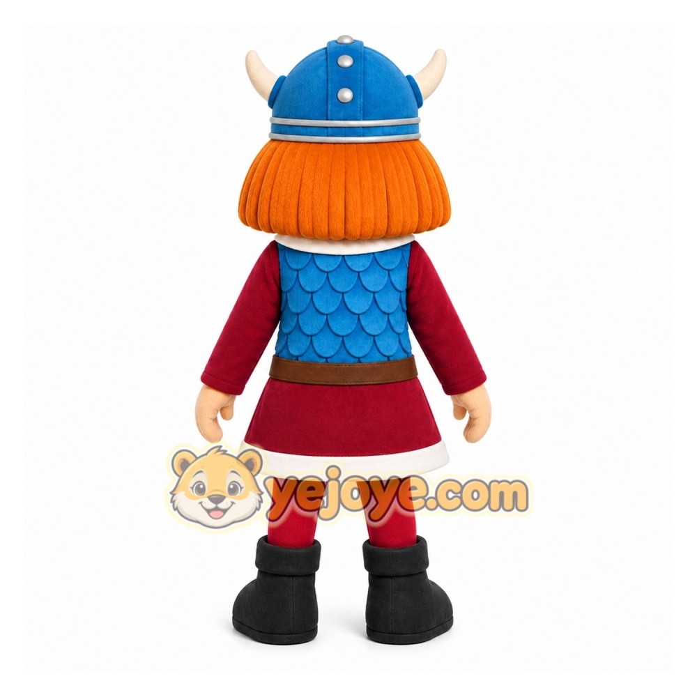 Blue Female Warrior Mascot Costume for Children's Events Blue Female Warrior Mascot Costume for Children's Events