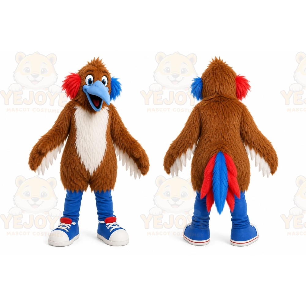 Brown Bird Mascot Costume for Children's Events