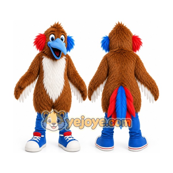 Brown Bird Mascot Costume for Children's Events
