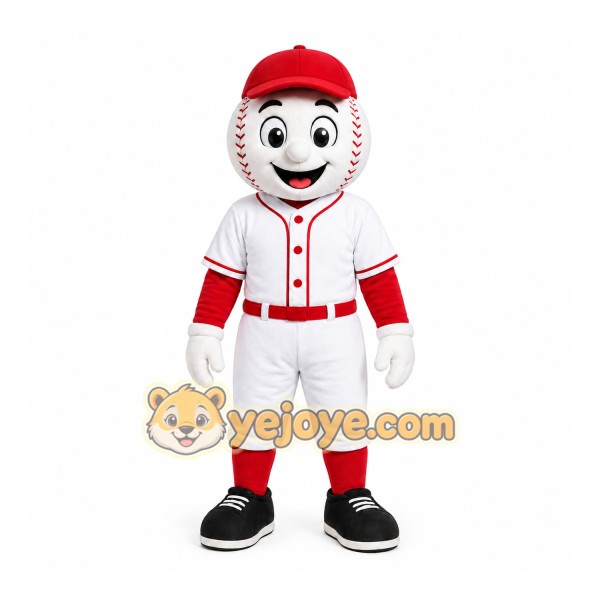White Baseball Mascot Costume for Sports Events