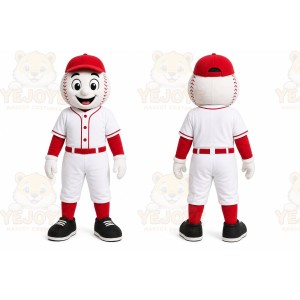 White Baseball Mascot Costume for Sports Events