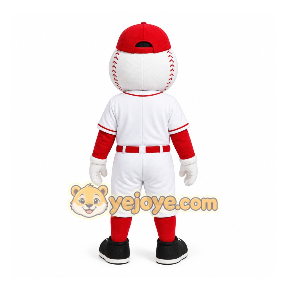 White Baseball Mascot Costume for Sports Events White Baseball Mascot Costume for Sports Events