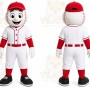 White Baseball Mascot Costume for Sports Events