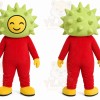 Green Spiky Sun Mascot Costume for Events and Promotions