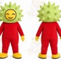 Green Spiky Sun Mascot Costume for Events and Promotions