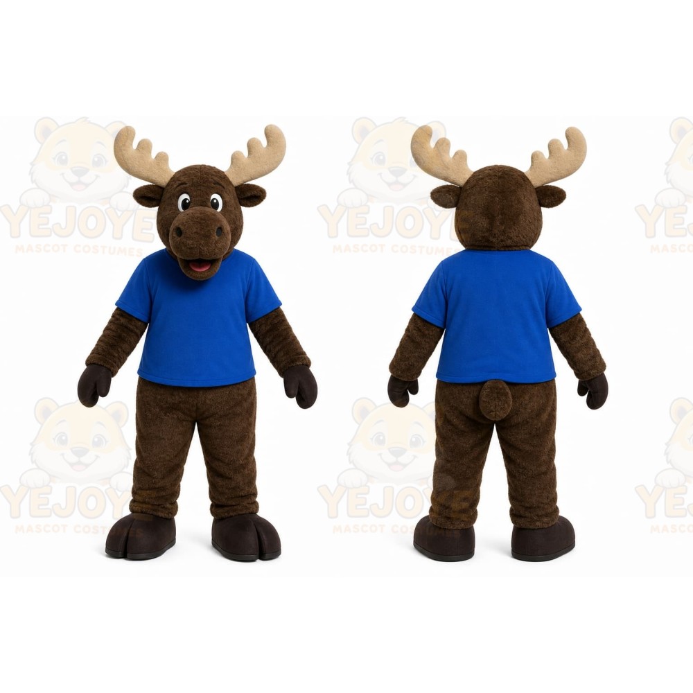 Brown Moose Mascot Costume for School Events