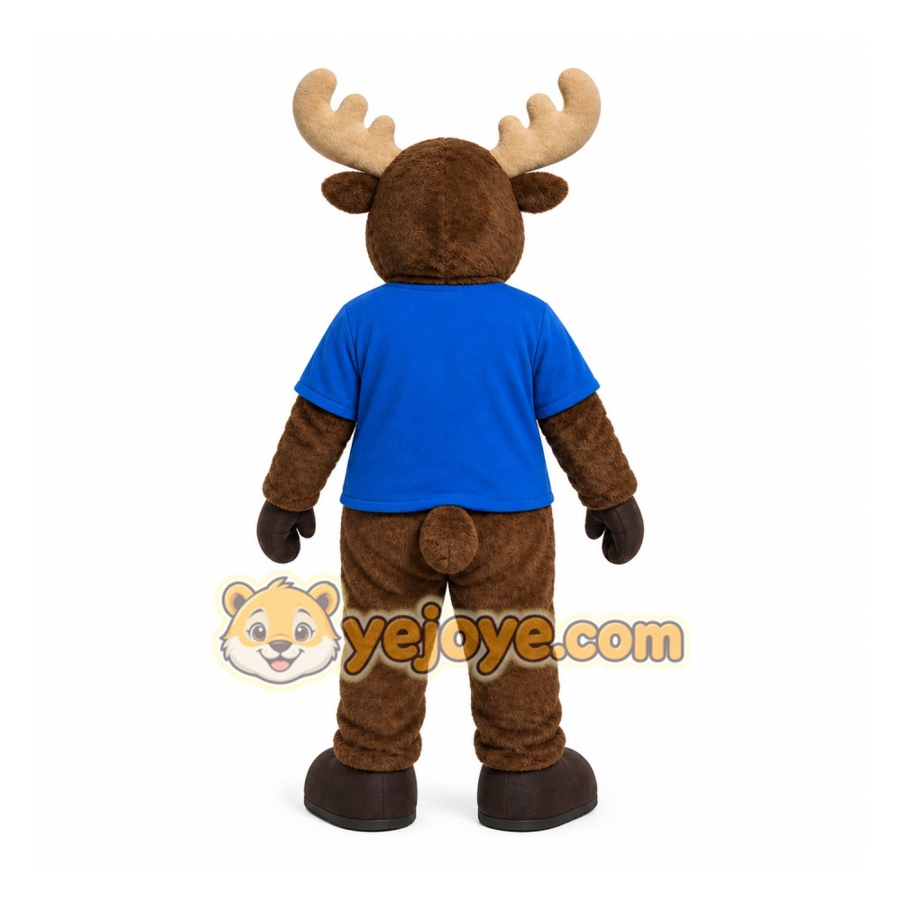 Brown Moose Mascot Costume for School Events Brown Moose Mascot Costume for School Events
