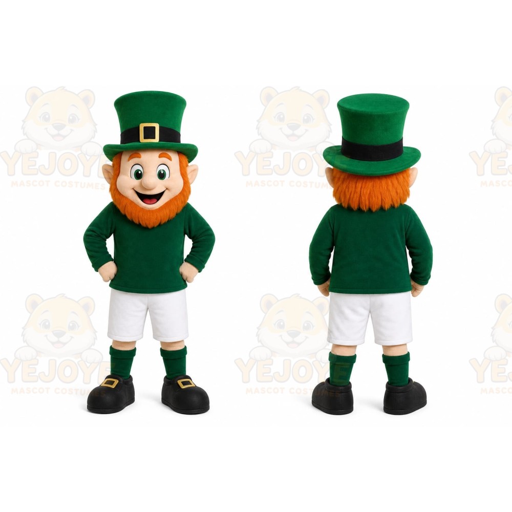Green Leprechaun Mascot Costume for Holiday Events