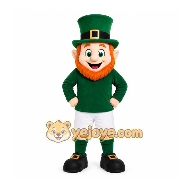 Green Leprechaun Mascot Costume for Holiday Events