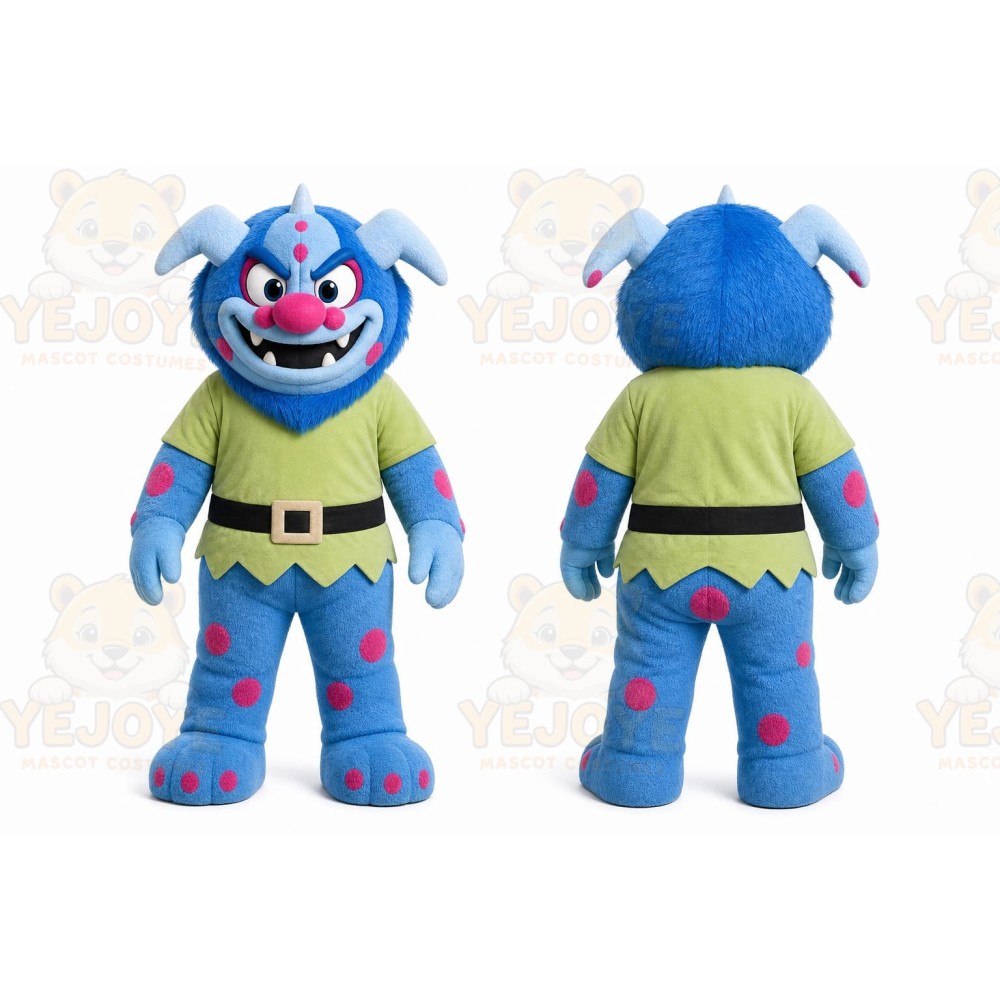 Blue Monster Mascot Costume for Children's Events