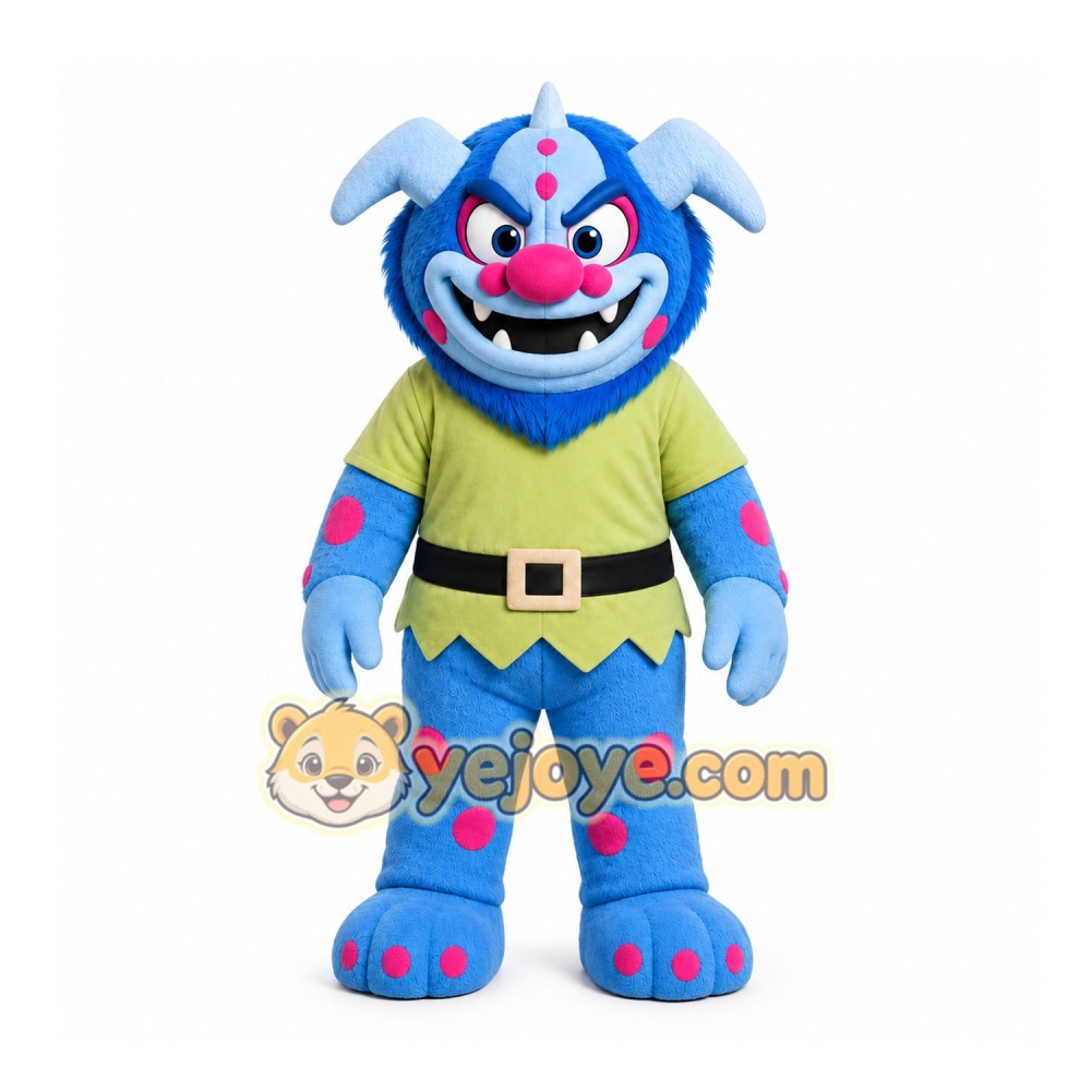 Blue Monster Mascot Costume for Children's Events Blue Monster Mascot Costume for Children's Events