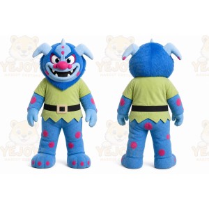 Blue Monster Mascot Costume for Children's Events