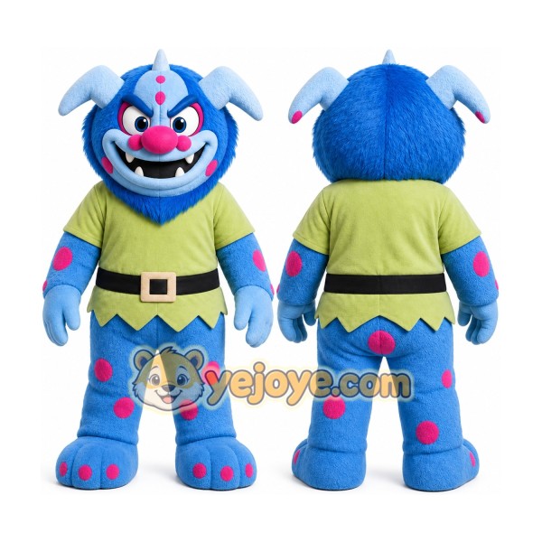 Blue Monster Mascot Costume for Children's Events