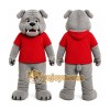 Gray Bulldog Mascot Costume for Sports Events Gray Bulldog Mascot Costume for Sports Events