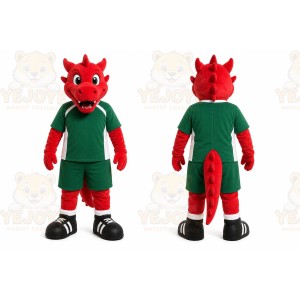 Red Dragon Mascot Costume for Sports Events