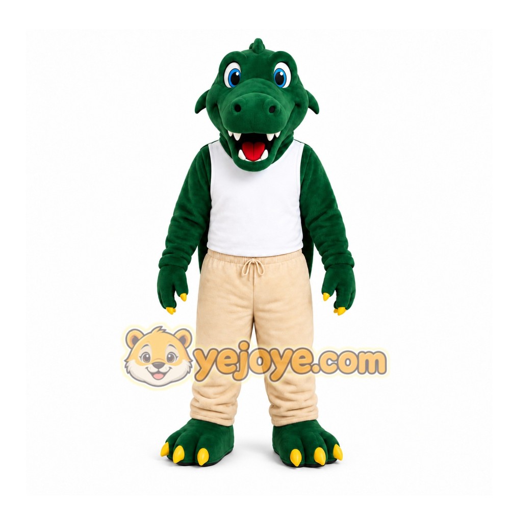 Green Dragon Mascot Costume for Children's Events