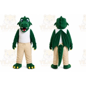 Green Dragon Mascot Costume for Children's Events