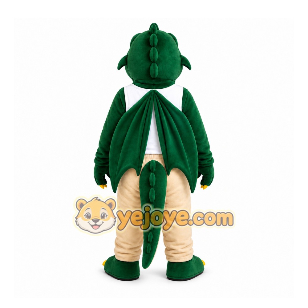 Green Dragon Mascot Costume for Children's Events