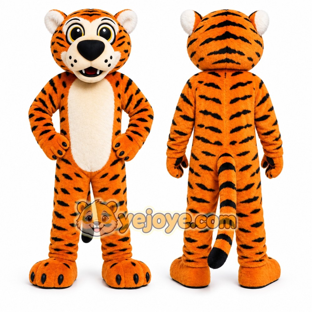 Orange Tiger Mascot Costume for Sports Events Orange Tiger Mascot Costume for Sports Events