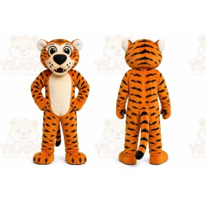 Orange Tiger Mascot Costume for Sports Events